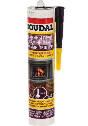 Герметик для печей Soudal Калофер, черный, 280мл