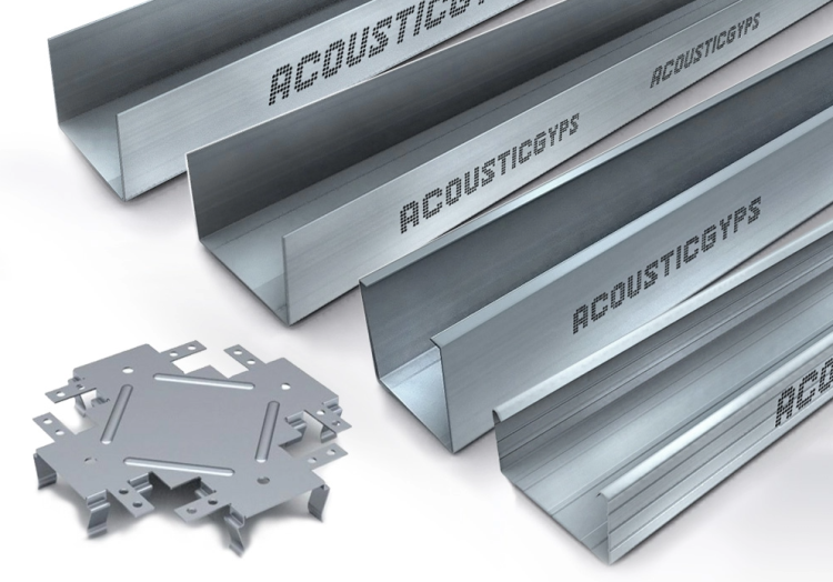 Профиль направляющий АкустикГипс (AcousticGyps) ПН усиленный, 75х40мм, 3м