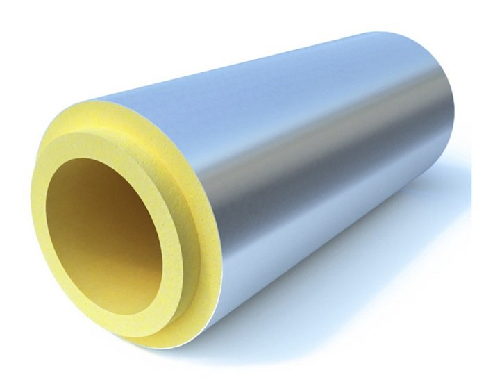 Скорлупа  для теплоизоляции труб ППУ С фольгированная 1000х273х50 мм