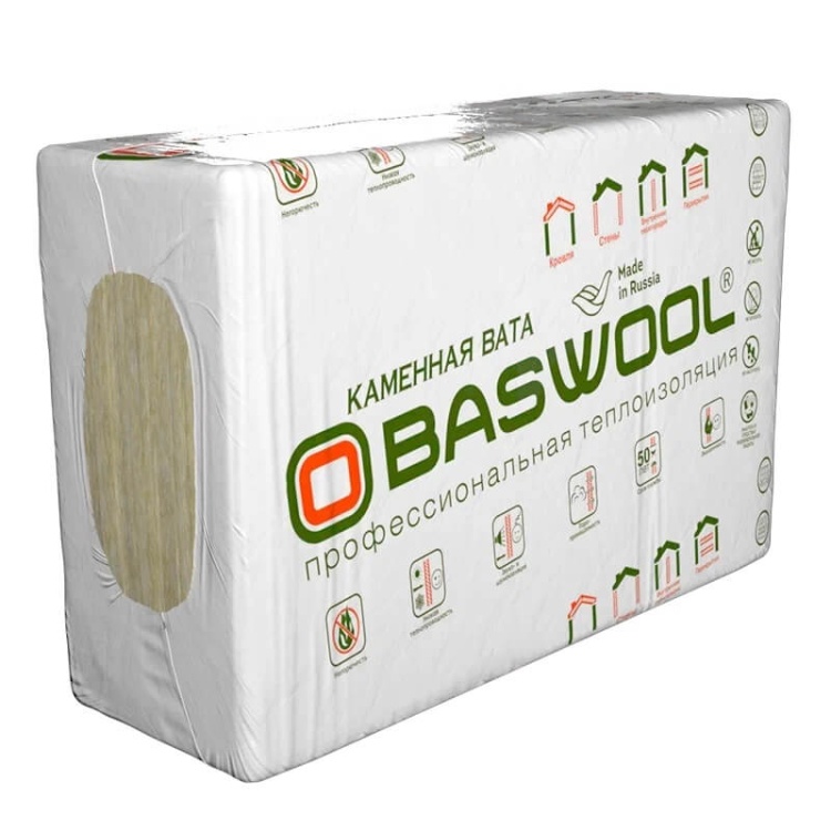Утеплитель BASWOOL 80 - Вент 1200х600х80 мм, 3 шт. уп