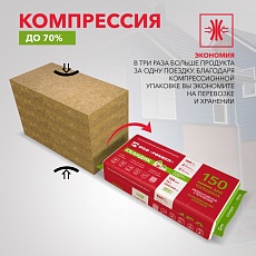 Rockwool Лайт Баттс скандик (1200*600*150) 5п/0,54м3/3,6м2/20пач.под